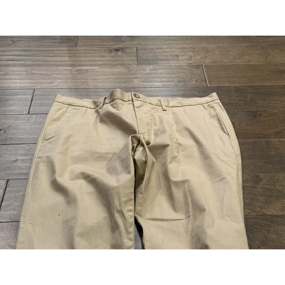 MNG by Mango Mens Beige Flat Front Chino Pants Size 36